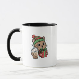 Caneca de Café do Gato do Natal Meowy