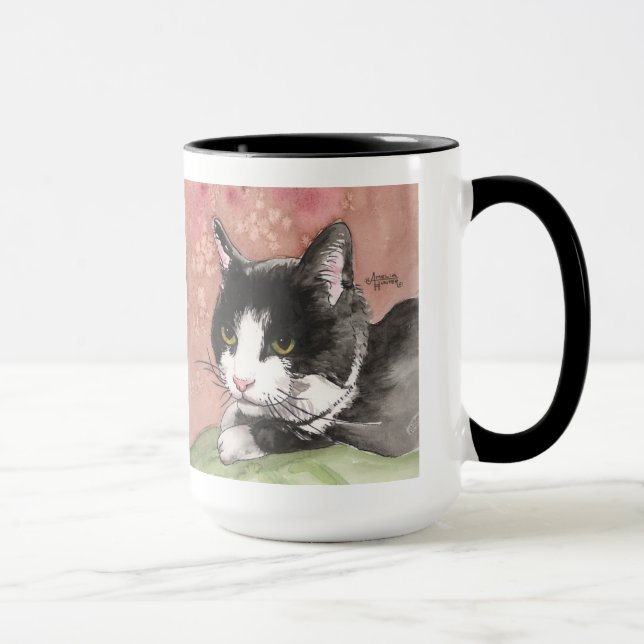 Caneca de café do gato do smoking (Direita)