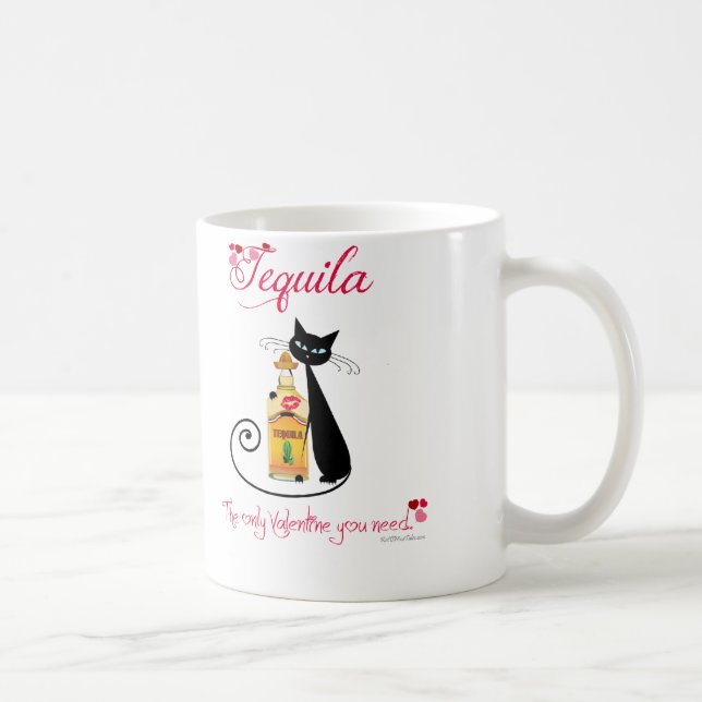Caneca de café do gato do Tequila do dia dos (Direita)