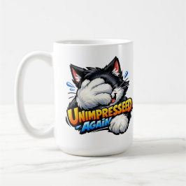 Caneca de Café do Gato Engraçado Sem Impressão - E