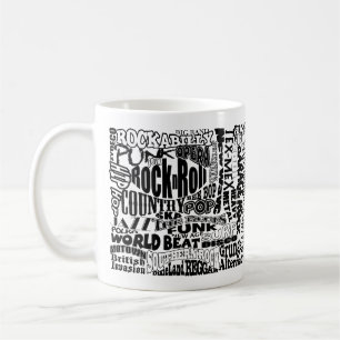 Caneca de café do gênero da música