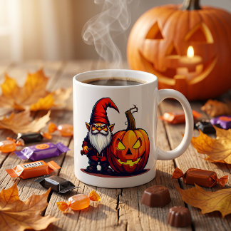 Caneca de Café do Gnome JackGrim Halloween