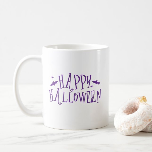 Caneca de Café do Halloween (Com Donut)