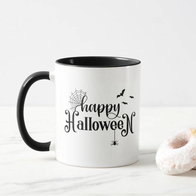 Caneca de Café do Halloween (Com Donut)