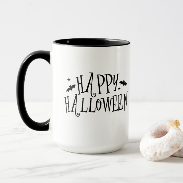 Caneca de Café do Halloween (Com Donut)