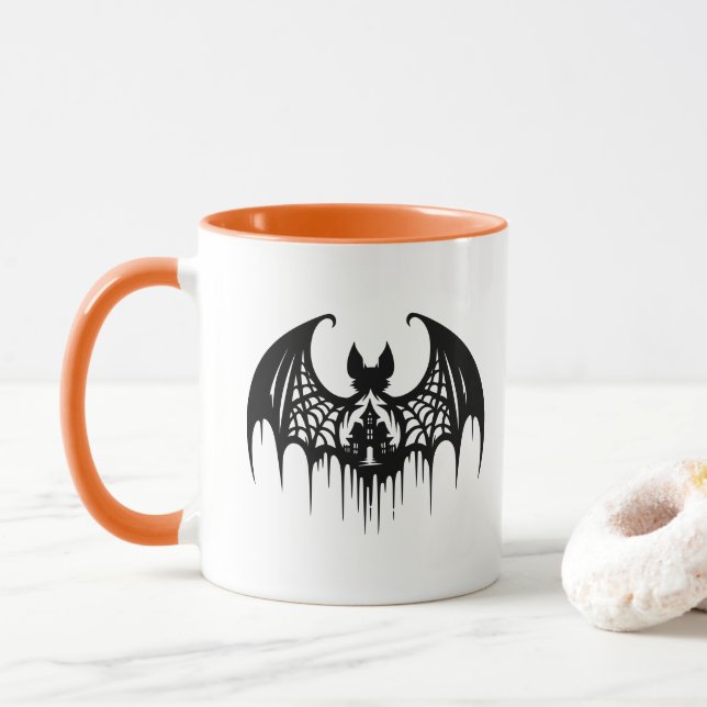 Caneca de Café do Halloween (Com Donut)