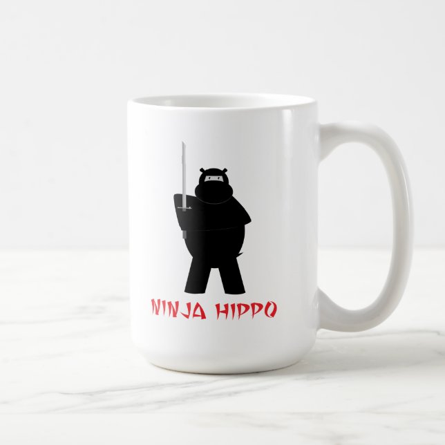 Caneca de café do hipopótamo de Ninja (Direita)
