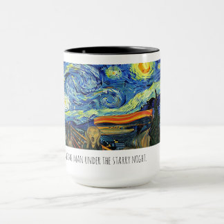Caneca de café do homem estrelado.