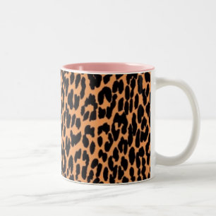 Caneca de café do impressão do leopardo