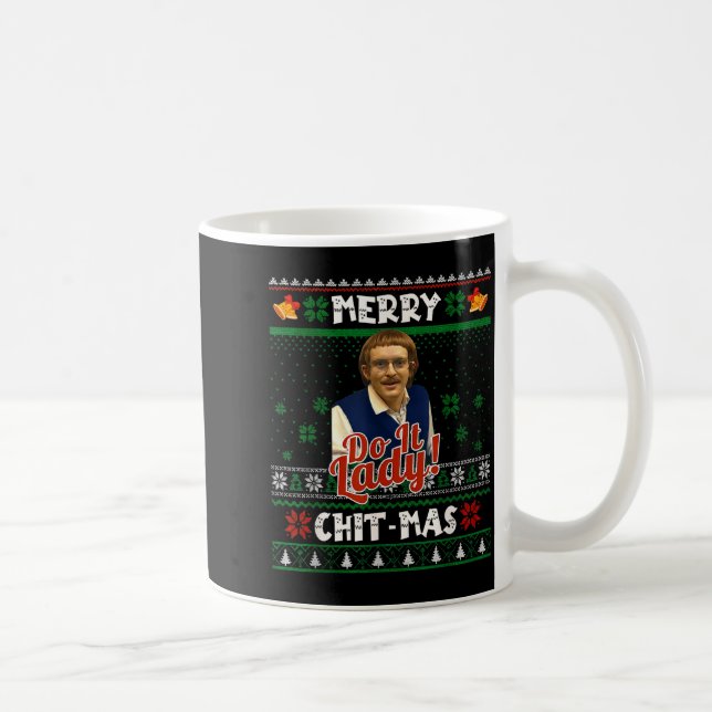 Caneca De Café Do It Funny Chit-mas Christmas Meme  (Direita)