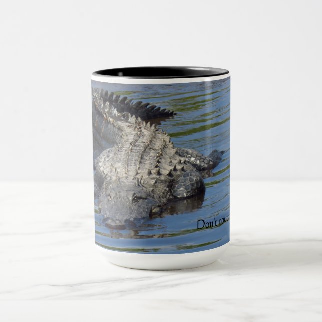 Caneca de café do jacaré não toque (Centro)
