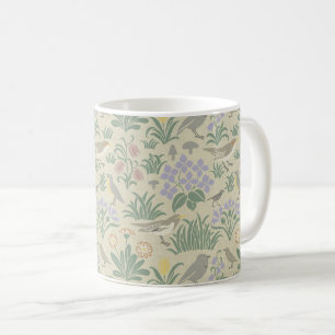 Caneca de café do jardim de Voysey
