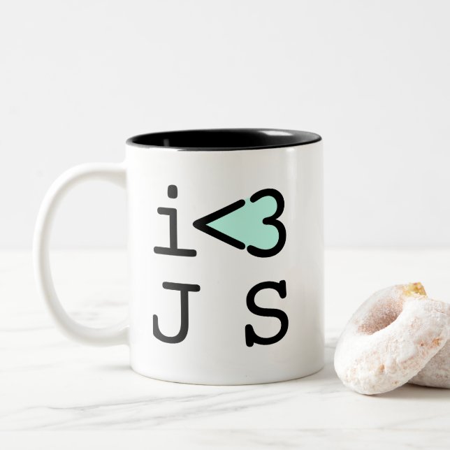 Caneca de café do Javascript (ruptura de #c0ffee) (Com Donut)