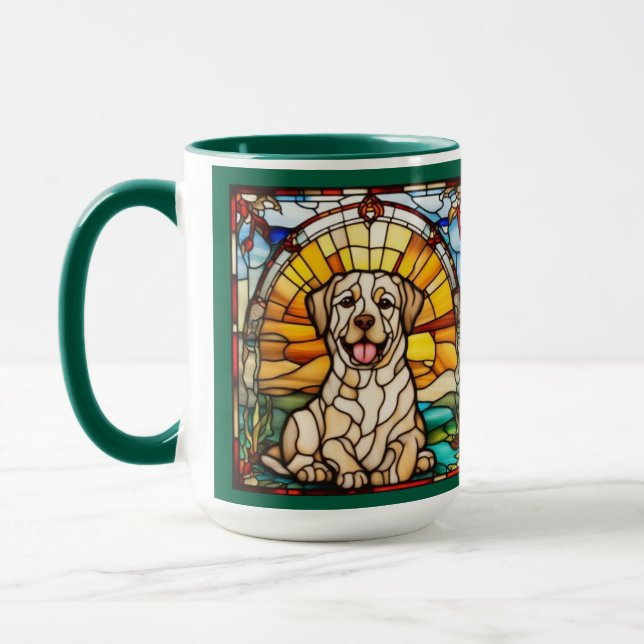 Caneca de Café do Labrador Retriever Fofo (Esquerda)