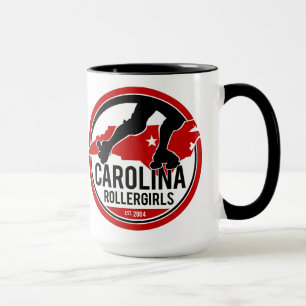 Caneca de café do logotipo de Carolina Rollergirls