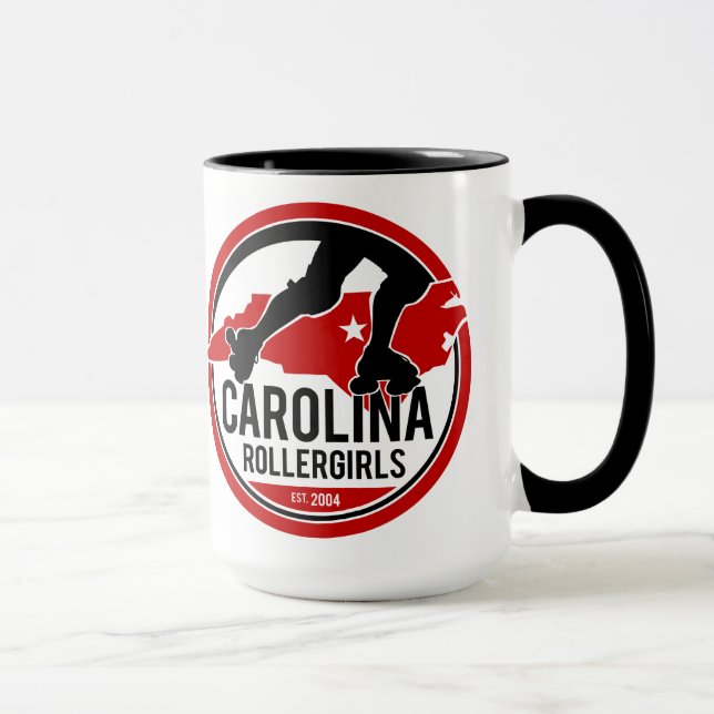Caneca de café do logotipo de Carolina Rollergirls (Direita)