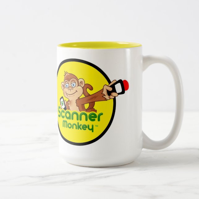Caneca de café do macaco do varredor 15 onças - (Direita)
