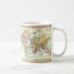 Caneca De Café Do mapa antigo do Império Britânico de Paul