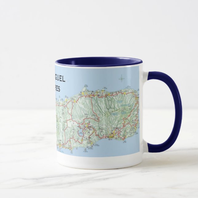 Caneca de café do mapa de Miguel* do Sao (Direita)