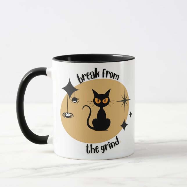 Caneca de Café do Meio do Século do Halloween (Esquerda)