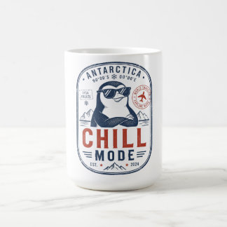 Caneca de café do modo relax Antártida Pinguim eng
