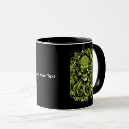 Caneca de Café do Monstro Tentáculo Verde Sinistro