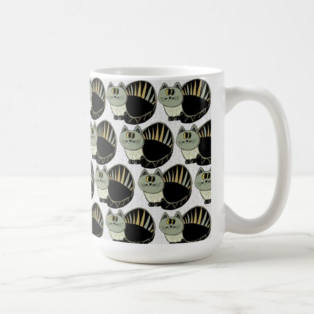 Caneca de café do motivo do gato (Direita)