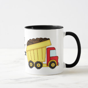Caneca de café do motorista de camião basculante