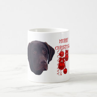 Caneca de café do Natal de labrador retriever do