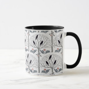 Caneca de café do Natal do teste padrão do Rook