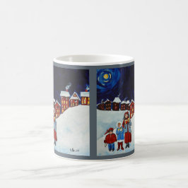 Caneca de café do Natal dos Carolers do Natal