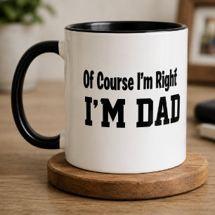 Caneca de Café do Pai Engraçada Claro que Estou Ce