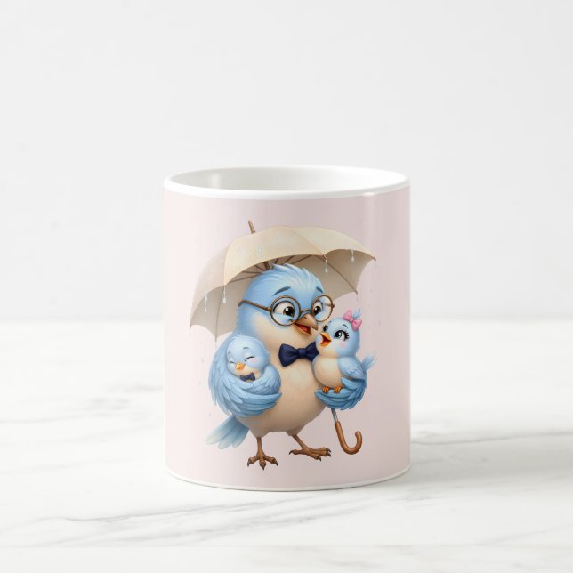 Caneca de café do Pai Passarinho Para o Papai (Centro)