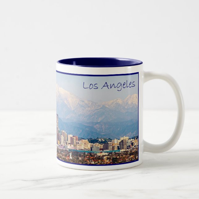 Caneca de café do panorama de Los Angeles (Direita)