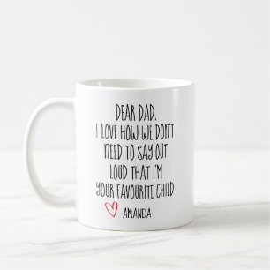 Caneca de café do papai, Filho favorito, Caneca pe