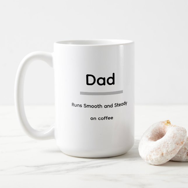 Caneca de café do papai – Funciona suave e constan (Com Donut)