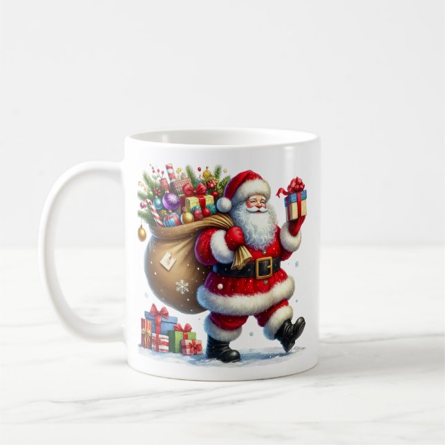 Caneca de Café do Papai Noel (Esquerda)