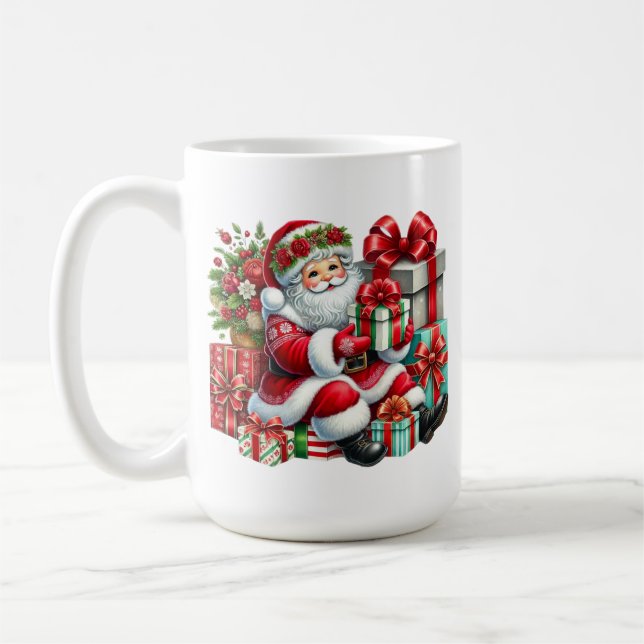 Caneca de Café do Papai Noel (Esquerda)