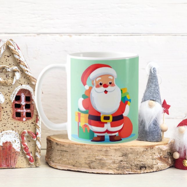 Caneca de café do Papai Noel brincalhão (Criador carregado)