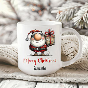 Caneca de Café do Papai Noel Desenho Animado Diver