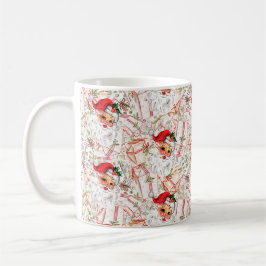 Caneca de café do Papai Noel Vintage