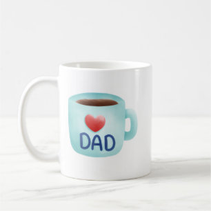 Caneca de café do Papai PNG aquarela   Caneca do D