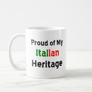 caneca de café do patrimônio italiano