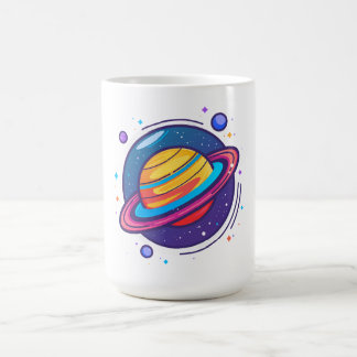 Caneca de Café do Planeta Saturno – Design Cósmico