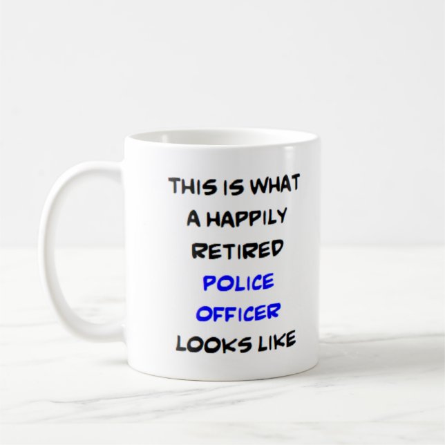 caneca de café do policial aposentado (Esquerda)