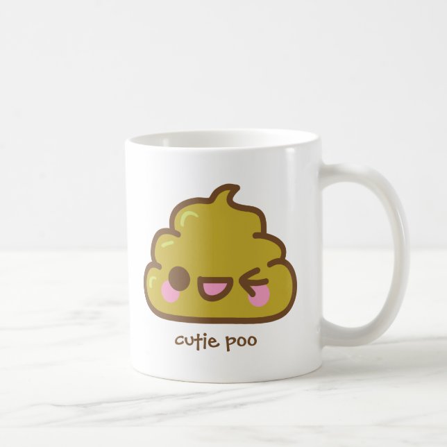 caneca de café do poo do cutie (Direita)