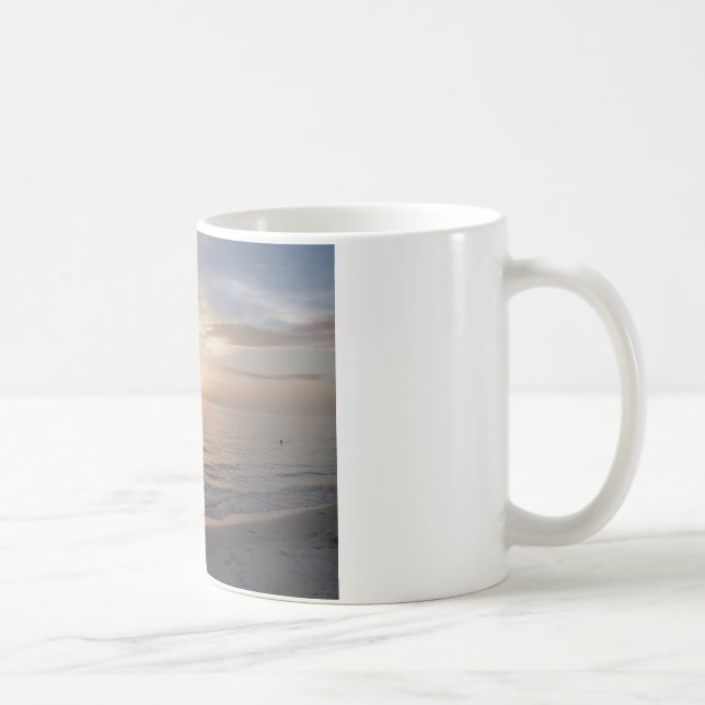 Caneca de café do por do sol da praia de Florida (Direita)