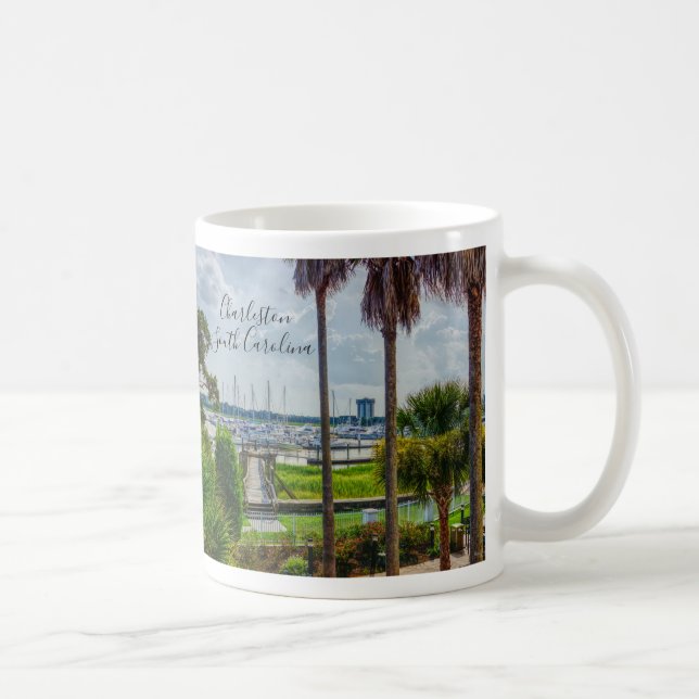 Caneca de café do porto de Charleston (Direita)