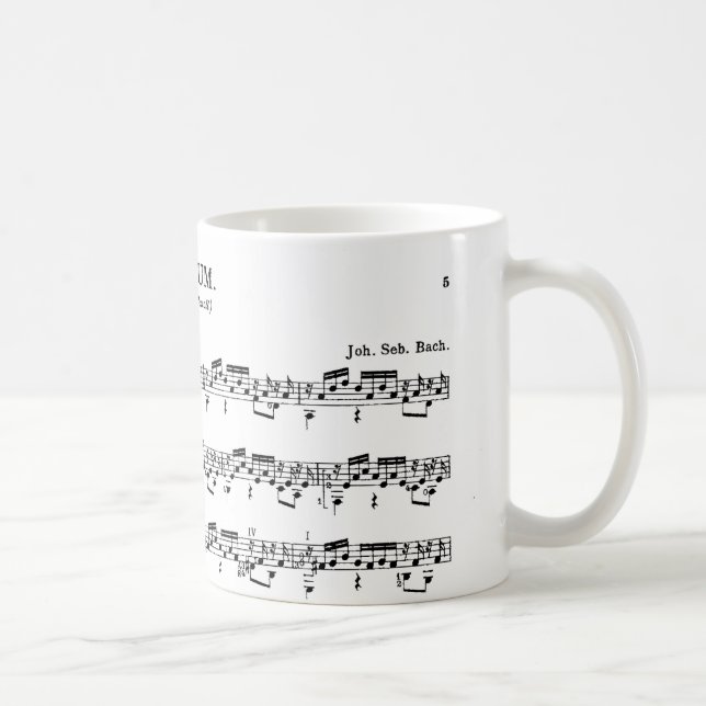 Caneca de café do prelúdio do alaúde de Bach (Direita)