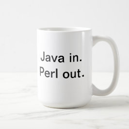 Caneca de café do programador do Perl